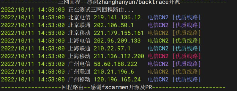 三网回程线路